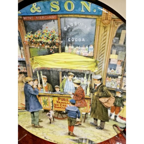 Davenport Pottery 1991, Ltd Ed "The Ice Cream Seller" Cries of London Plate VTG - Picture 10 of 16
